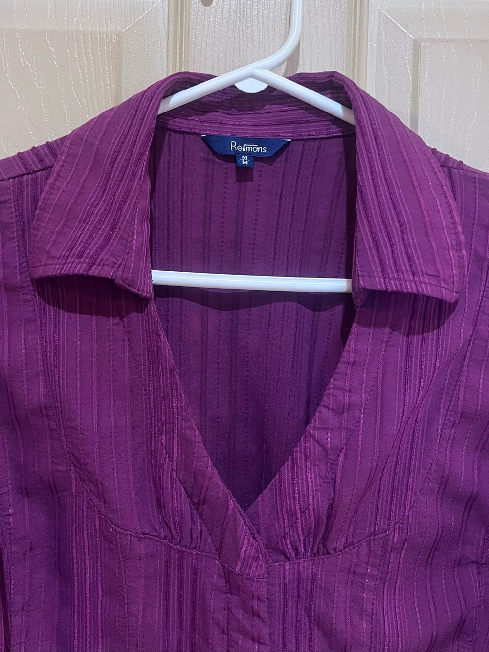 Reitmans Burgundy Blouse, Size Medium - Picture 2 of 6